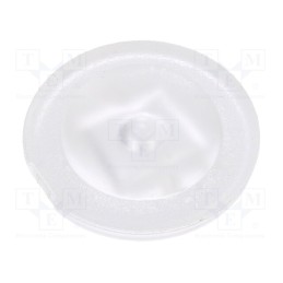 10 pcs : F11947_JULIA-A - LED lens, round, plexiglass PMMA, transparent, Mounting: glue
