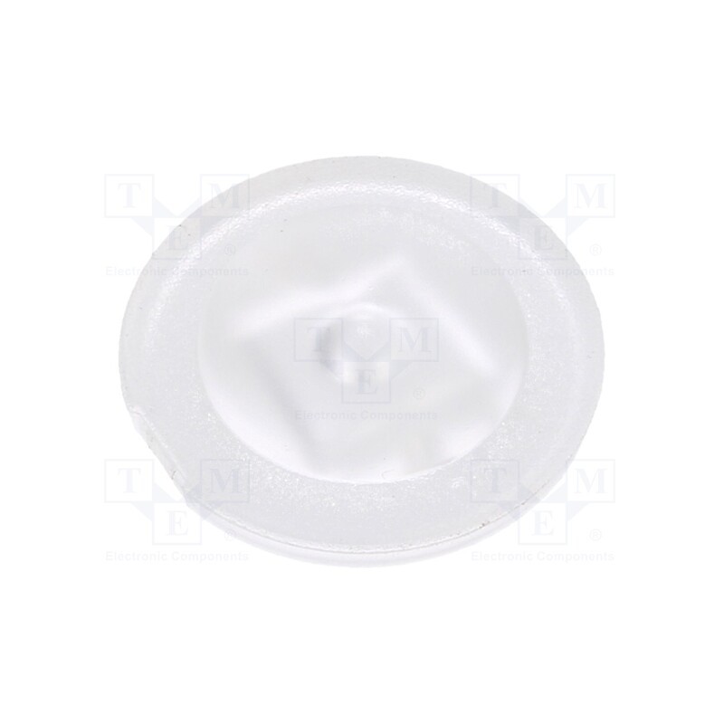 10 pcs : F11947_JULIA-A - LED lens, round, plexiglass PMMA, transparent, Mounting: glue