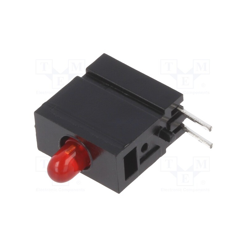 10 pcs : 1808.1031 - LED, in housing, red, 2.8mm, No.of diodes: 1, 20mA, 60°, 15÷30mcd