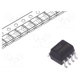 10 pcs : VO0661T - Optocoupler, SMD, Ch: 2, OUT: logic, 6kV, 10Mbps, SO8, VO06xxT