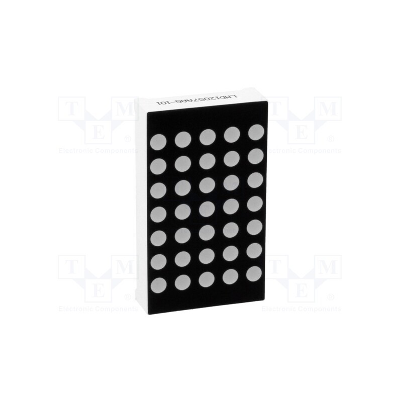 10 pcs : LMD12057BUE-101A-01 - Display: LED, matrix, 5x7, red, 11mcd, anode, 39.1x22.8mm