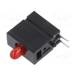 10 pcs : 1808.2032999999999 - LED, in housing, red, 2.8mm, No.of diodes: 1, 2mA, 60°, 1.2÷4mcd