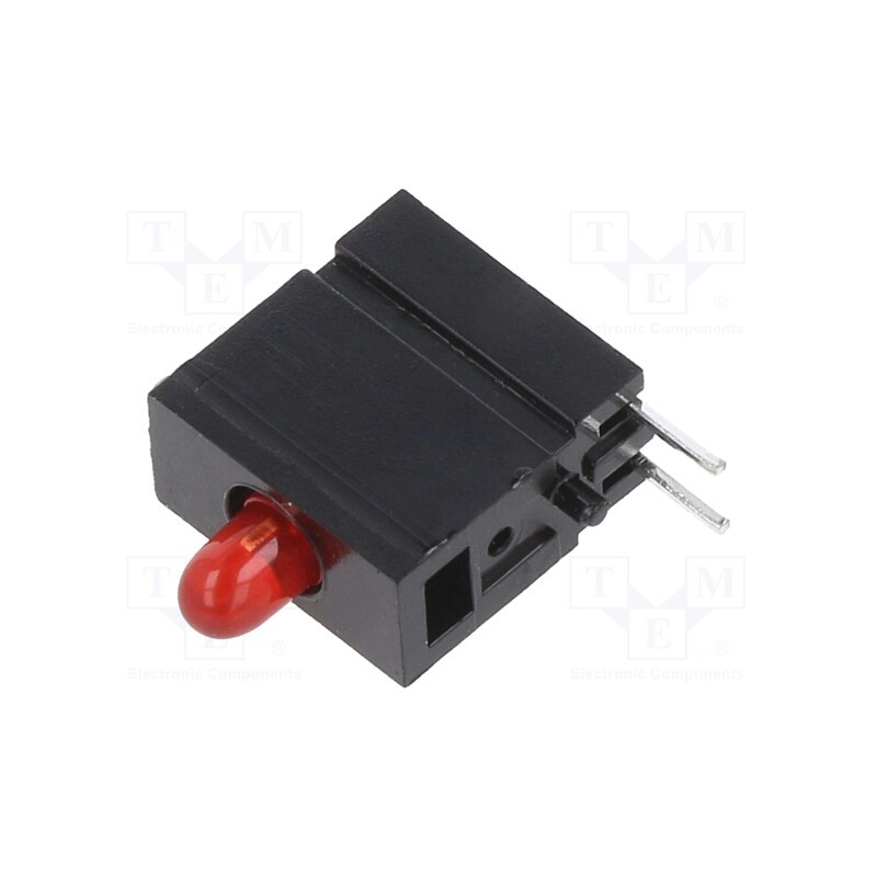 10 pcs : 1808.2032999999999 - LED, in housing, red, 2.8mm, No.of diodes: 1, 2mA, 60°, 1.2÷4mcd