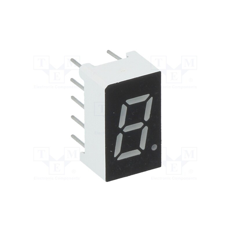 10 pcs : OPD-S3010LR-BW - Display: LED, 7-segment, 7.62mm, 0.3', No.char: 1, red, 33mcd, anode