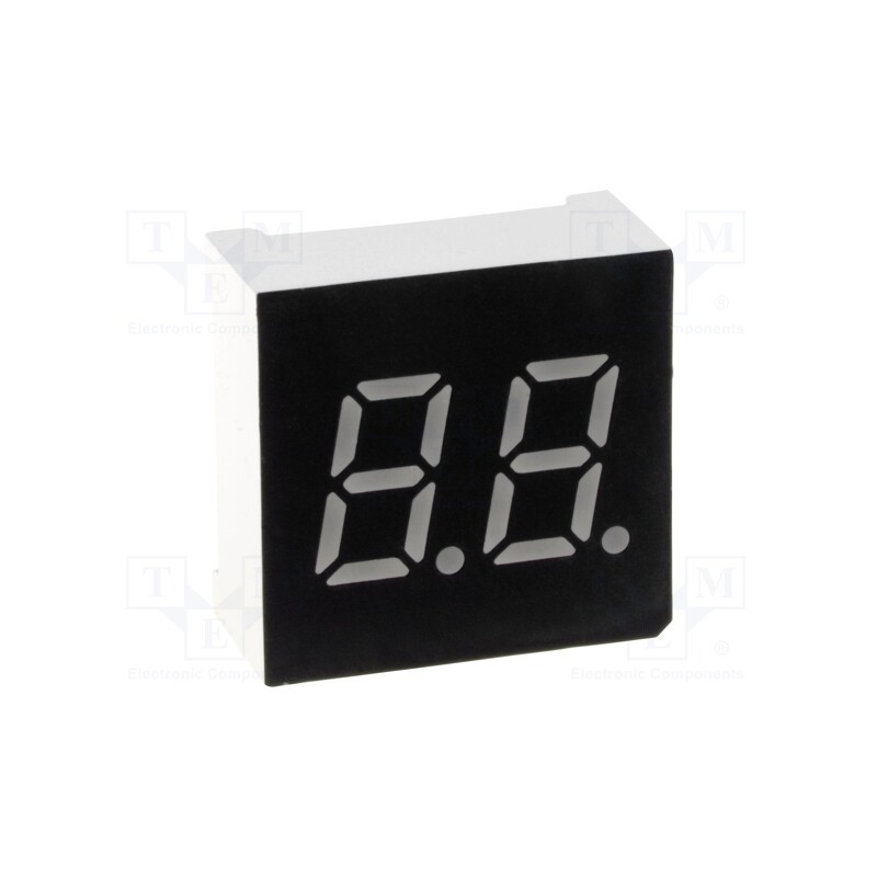 10 pcs : OPD-D3011LR-BW - Display: LED, 7-segment, 7.62mm, 0.3', No.char: 2, red, 30mcd
