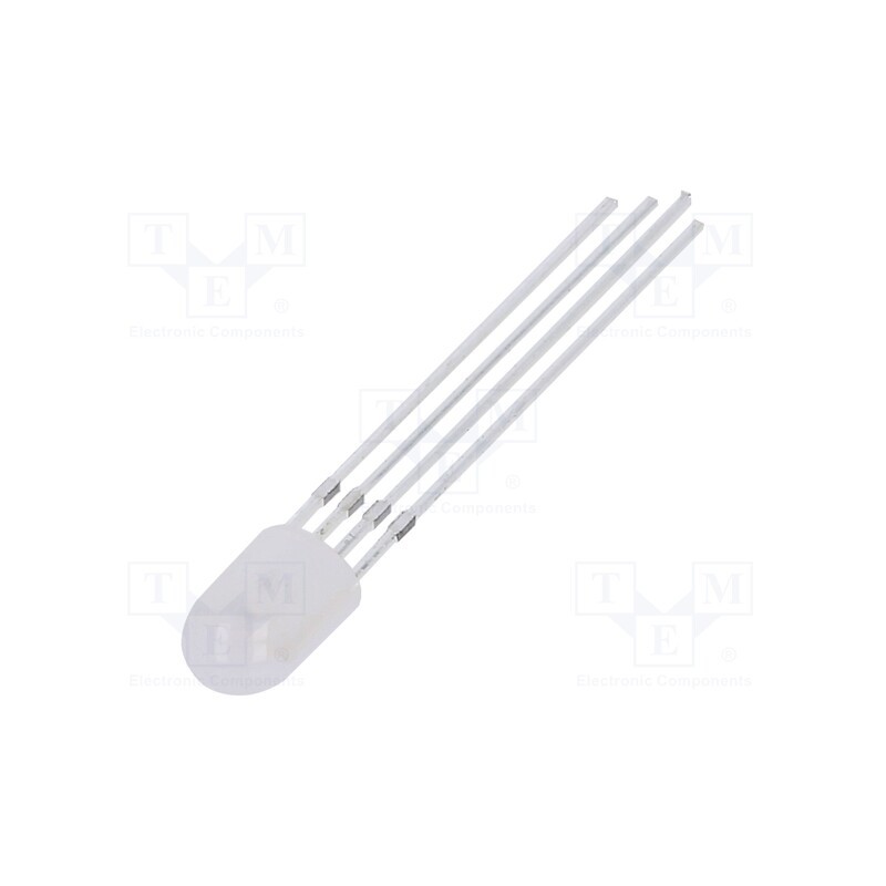 10 pcs : OSTAPA5HD2B - LED, round, 5.1x4.3mm, RGB, Front: convex, 1.8÷2.6/2.8÷3.6V, 20mA
