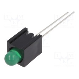 10 pcs : 2355.8031000000001 - LED, in housing, green, 5mm, No.of diodes: 1, 20mA, 60°, 15÷30mcd
