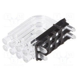 10 pcs : 1296.2023999999999 - Fiber for LED, round, Ø2mm, No.of mod: 8, Front: convex