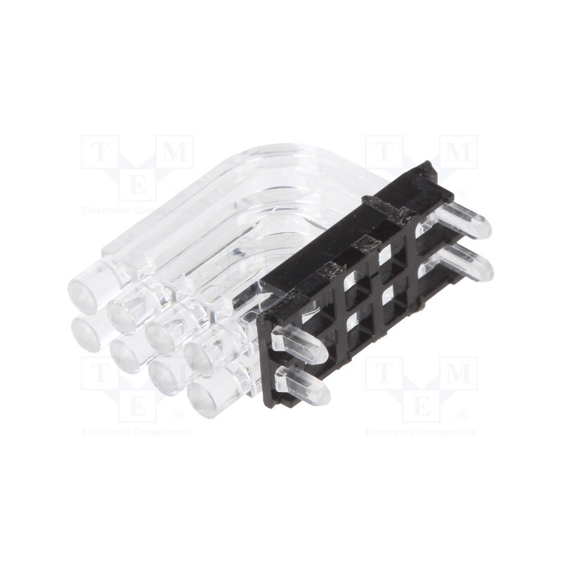 10 pcs : 1296.2023999999999 - Fiber for LED, round, Ø2mm, No.of mod: 8, Front: convex