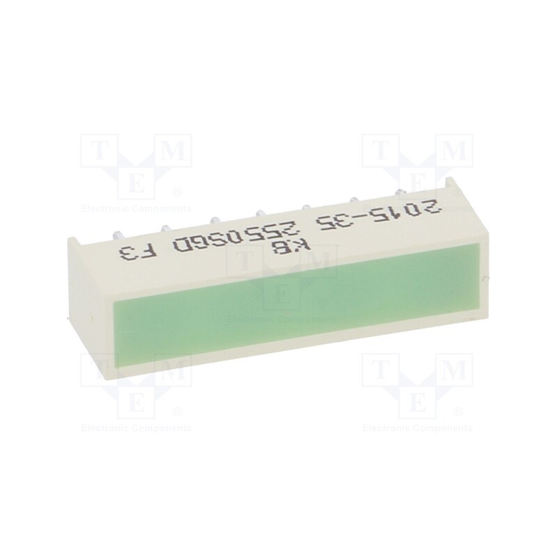 10 pcs : KB-2550SGD - LED backlight, green, Lens: diffused,green, λd: 568nm, 20÷50mcd