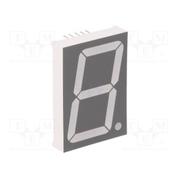 10 pcs : FYS-15011BUHR-21 - Display: LED, 7-segment, 38.1mm, 1.5', No.char: 1, red, 30÷60mcd