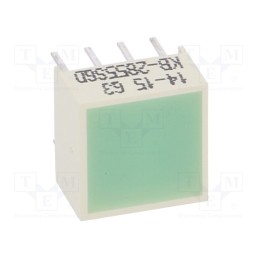 10 pcs : KB-2855SGD - LED backlight, green, Lens: diffused,green, λd: 568nm, 20÷50mcd