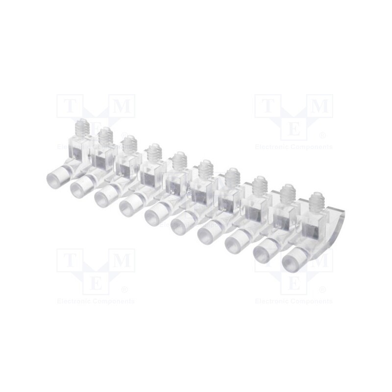 10 pcs : 1271.1010000000001 - Fiber for LED, round, Ø3mm, No.of mod: 10, Front: flat