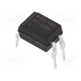 10 pcs : SFH619A - Optocoupler, THT, Ch: 1, OUT: Darlington, Uinsul: 5.3kV, Uce: 300V