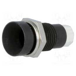 10 pcs : LEDN-51 MATT BLACK - LED holder, 5mm, concave