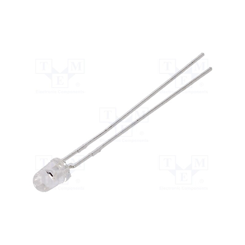 10 pcs : HLMP-K155 - LED, 3mm, red, 2.1÷3mcd, 45°, Front: convex, 1.6÷1.8V, No.of term: 2