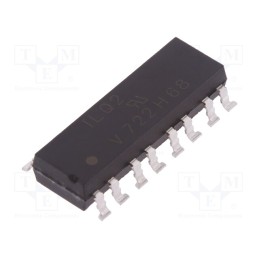 10 pcs : ILQ2-X009 - Optocoupler, SMD, Ch: 4, OUT: transistor, Uinsul: 4.42kV, Uce: 70V
