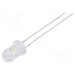 10 pcs : OS4WME5B91A - LED, 5mm, white cold, 18000÷22000mcd, 85°, Front: convex, 2.7÷3.4V