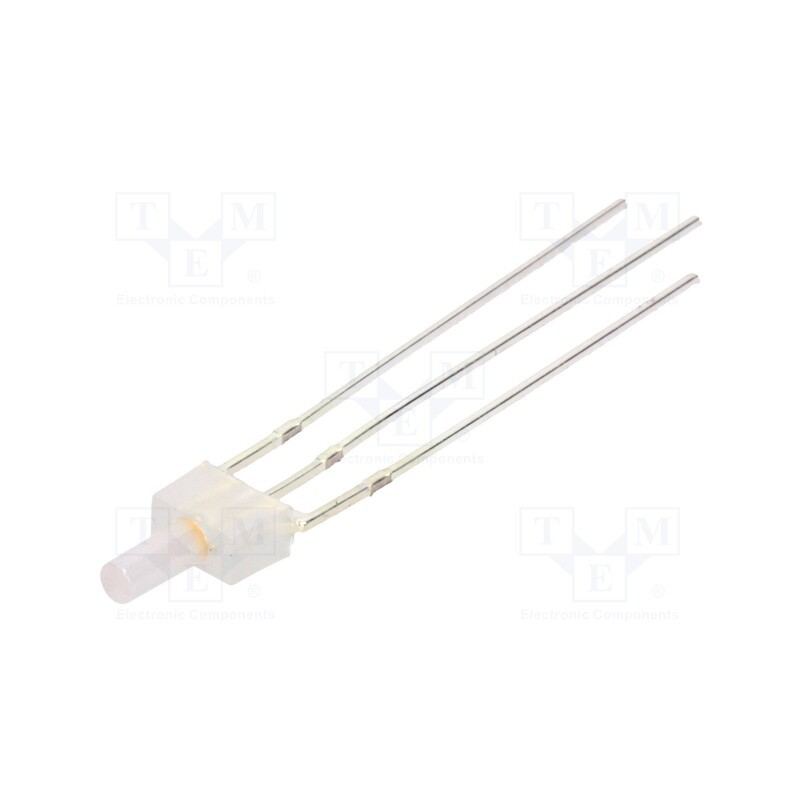 10 pcs : OSRMPA7K92B - LED, 2mm, red/warm white, bicolour, 90°, Front: flat, anode, 3000K