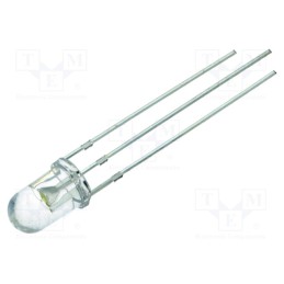 10 pcs : OSRWPA5B31A - LED, 5mm, red/cold white, 30°, Front: convex, 1.8÷2.6/2.8÷3.6V