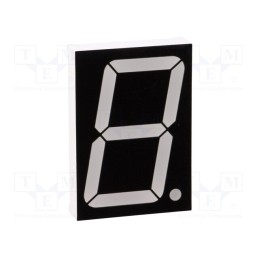 10 pcs : OPD-S15013LE-BW - Display: LED, 7-segment, 38.1mm, 1.5', No.char: 1, red, 90mcd