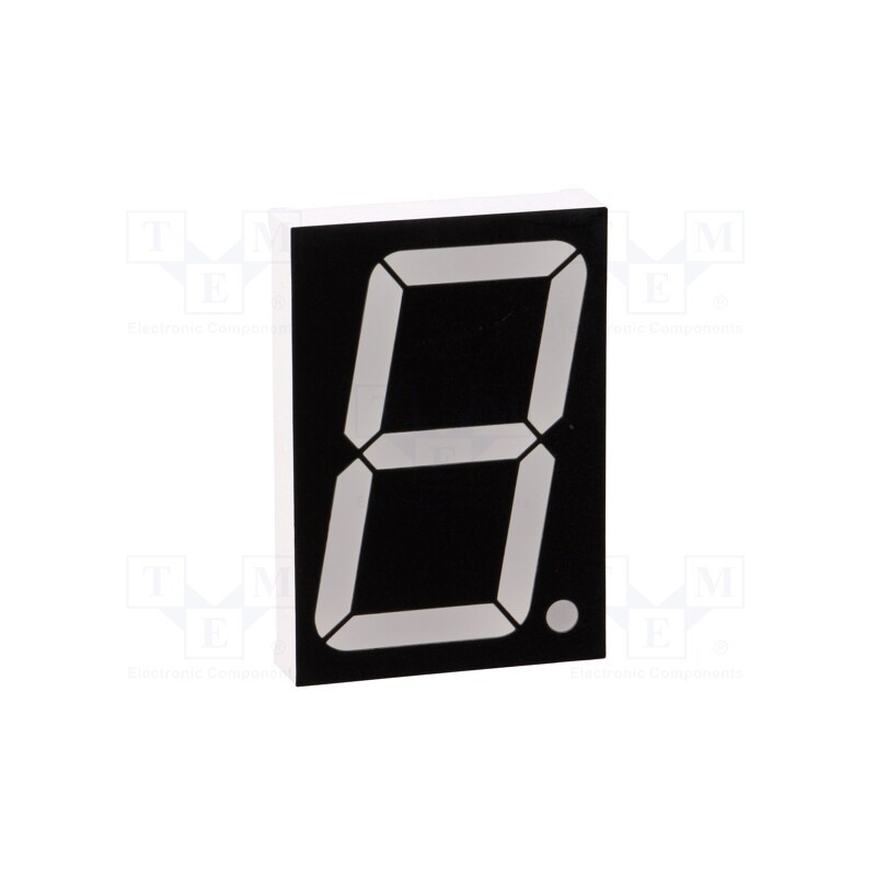 10 pcs : OPD-S15013LE-BW - Display: LED, 7-segment, 38.1mm, 1.5', No.char: 1, red, 90mcd