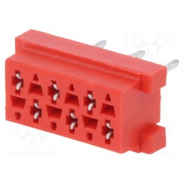 10 pcs : 215079-6 - Micro-MaTch, socket, female, PIN: 6, THT, on PCBs, Layout: 2x3