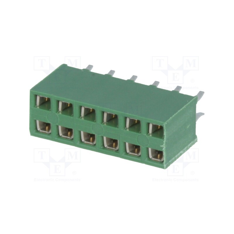 10 pcs : 215307-6 - Socket, pin strips, HV-100, female, PIN: 12, straight, 2.54mm, THT