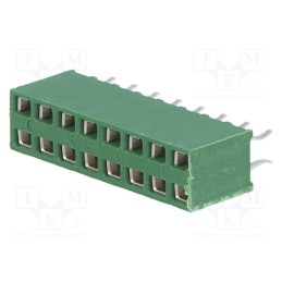 10 pcs : 215307-8 - Socket, pin strips, HV-100, female, PIN: 16, straight, 2.54mm, THT