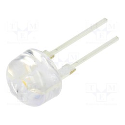 10 pcs : OSM5XAAC21U - LED, 10mm, white warm, 80000mcd, 17°, Front: convex, 2.8÷3.6V