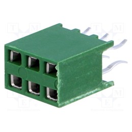 10 pcs : 215309-3 - Socket, pin strips, HV-100, female, PIN: 6, straight, 2.54mm, THT
