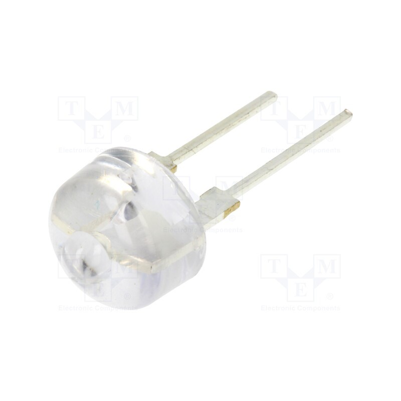 10 pcs : OSR5XAAC11U - LED, 10mm, red, 90000÷120000mcd, 12°, Front: convex, 2÷2.6V