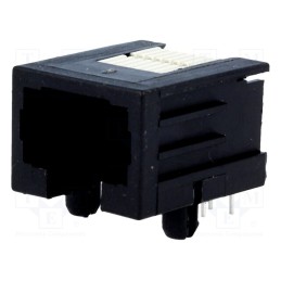 10 pcs : 215877-1 - Socket, RJ45, PIN: 8, Cat: 3, low profile, Layout: 8p8c, on PCBs, THT