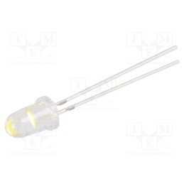 10 pcs : OSW47E5211A - LED, 5mm, white, 15°, Front: convex, 2.9÷3.4V, No.of term: 2, 357mW