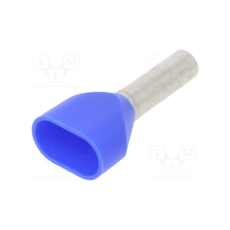 50 pcs : 216-1535 - Tip: bootlace ferrule, insulated,double, 2.5mm2, 10mm, tinned