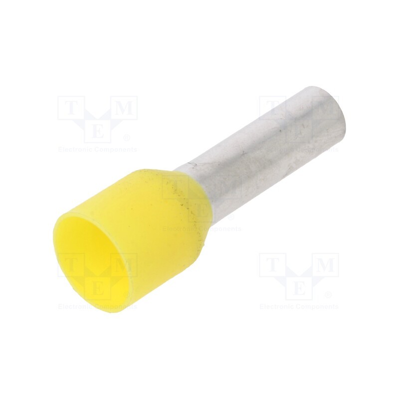 50 pcs : 216-208 - Tip: bootlace ferrule, insulated, 6mm2, 12mm, tinned, crimped