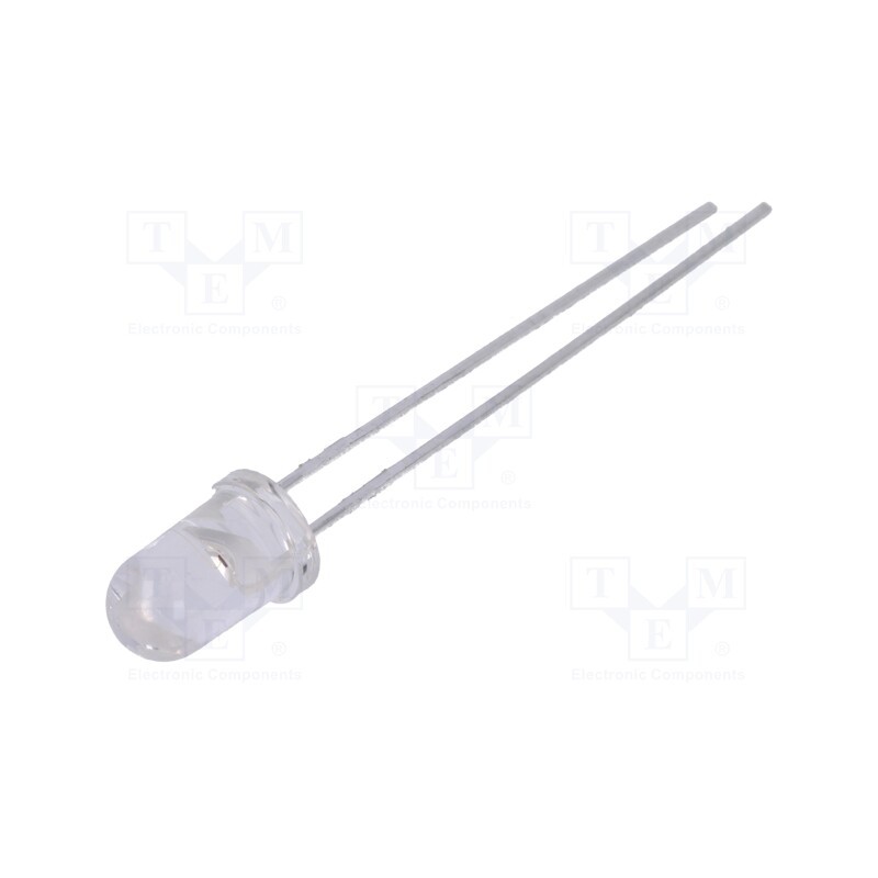 10 pcs : HLMP-C115 - LED, 5mm, red, 290÷600mcd, 15°, Front: convex, 1.8÷2.2V