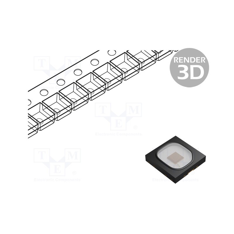 10 pcs : LY H9PP-HZKX-46-1 - LED, yellow, 120°, 350mA, λd: 586÷595nm, 39÷82lm, 3.85x3.85mm, SMD
