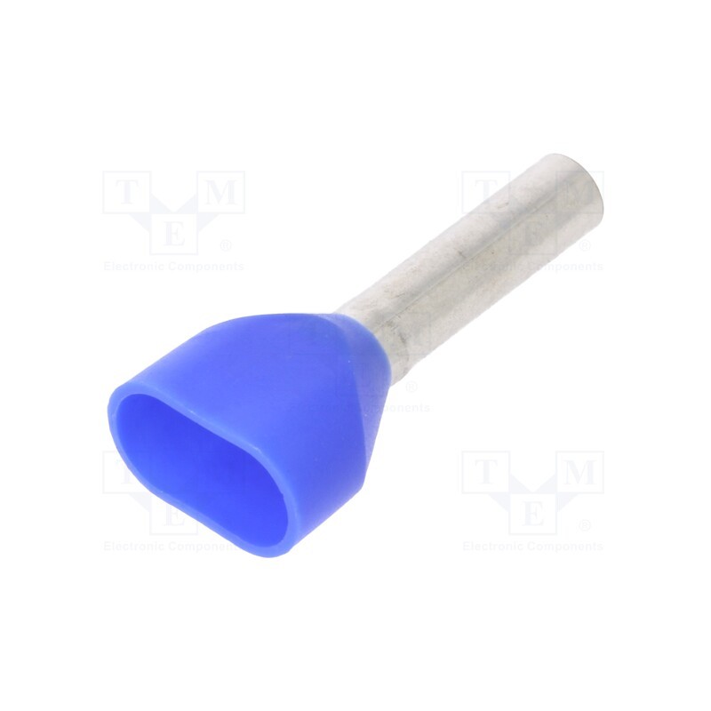 50 pcs : 216-545 - Tip: bootlace ferrule, insulated,double, 2.5mm2, 12mm, tinned