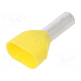 50 pcs : 216-547 - Tip: bootlace ferrule, insulated,double, 6mm2, 12mm, tinned