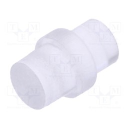 20 pcs : PLP1-125-F - Fiber for LED, round, Ø3mm, Front: flat, straight, with flange