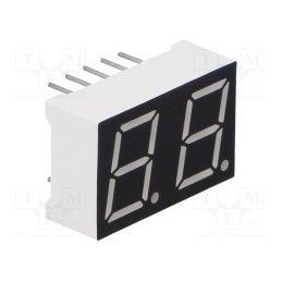 10 pcs : OPD-D3911LB-BW - Display: LED, 7-segment, 10mm, 0.39', No.char: 2, blue, 60mcd