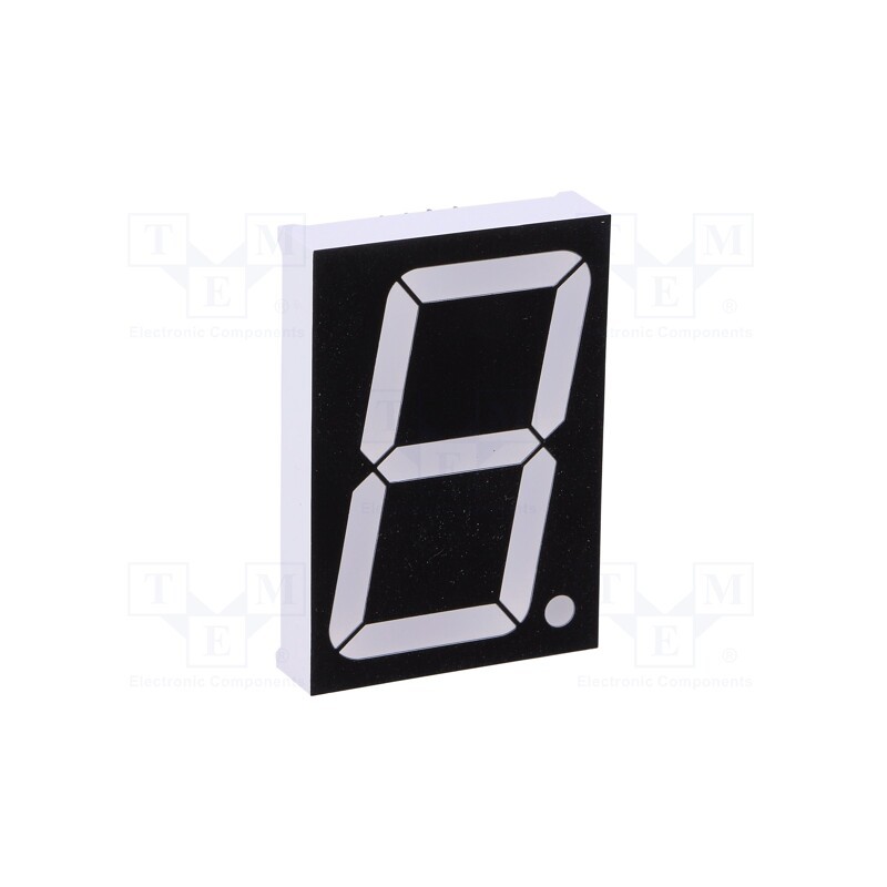 10 pcs : OPD-S15013LB-BW - Display: LED, 7-segment, 38.1mm, 1.5', No.char: 1, blue, 110mcd