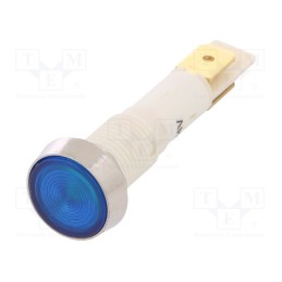 10 pcs : IND10P-24B-C - Indicator: LED, flat, blue, 24VDC, 24VAC, Ø10mm, plastic