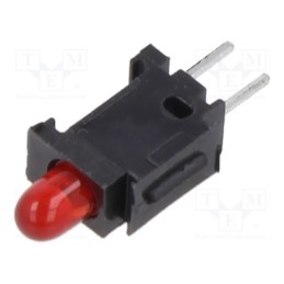 10 pcs : 1296.4004 - Fiber for LED, round, Ø2mm, No.of mod: 4, Front: convex