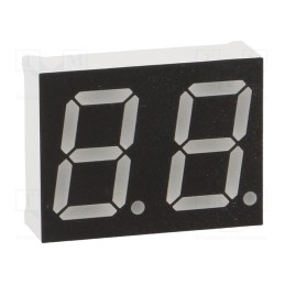 10 pcs : OPD-D5630UPG-BW - Display: LED, 7-segment, 14.2mm, 0.56', No.char: 2, green, 160mcd