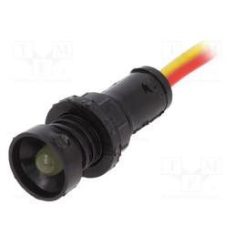 10 pcs : LKM12-24-Y - Indicator: LED, recessed, yellow, 12÷24VDC, 12÷24VAC, Ø10mm, IP20