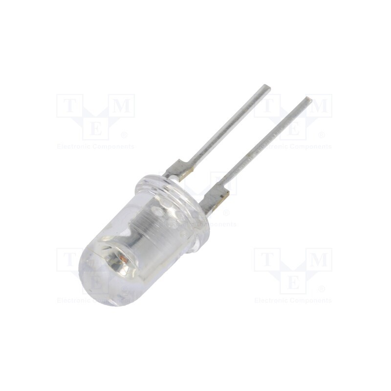 10 pcs : OSR5XA5B91R-150MA - LED, 5mm, red, 12000÷14400mcd, 90°, Front: convex, 2.2÷2.6V, 18÷20lm