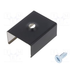 10 set : F1980002 -AS - Holder U4, black, 2pcs, stainless steel, Kit: 2 holders,screw x2