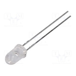 10 pcs : HLMP-EH08-Y2000 - LED, 5mm, red-orange, 9300÷27000mcd, 8°, Front: convex, 1.94÷2.4V